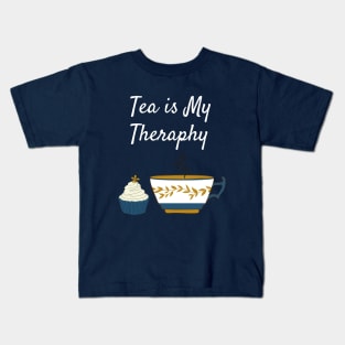 Tea is My Therapy Kids T-Shirt